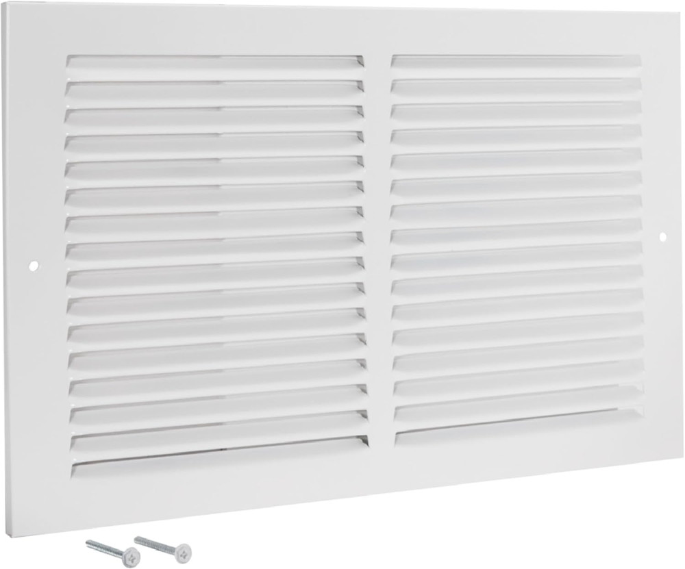 14 X 6 Inch (Duct Opening) Return Air Vent Cover for Wall or Ceiling, Solid Stee