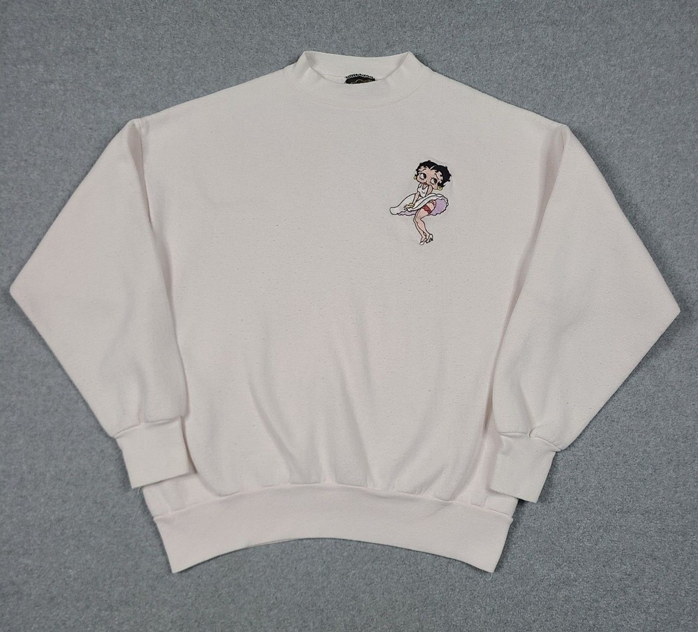 Vintage Betty Boop Changes Crewneck Sweatshirt Womens Sz M Pink Marilyn Monroe