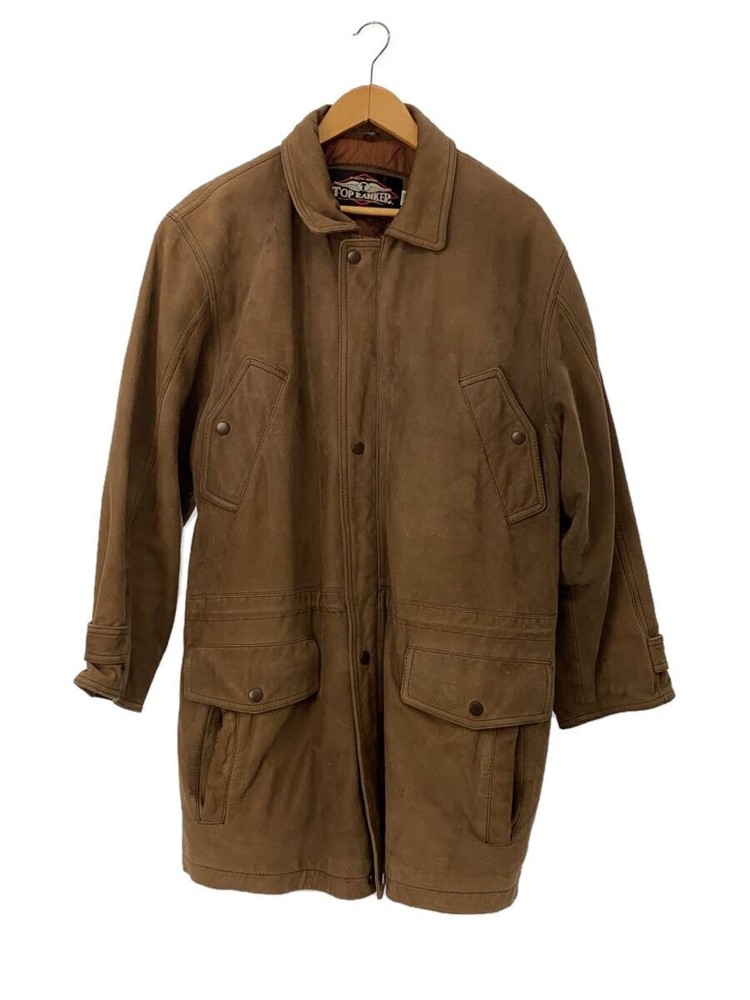 Leather Jacket Blouson/L/-/Brw/Plain// 10701