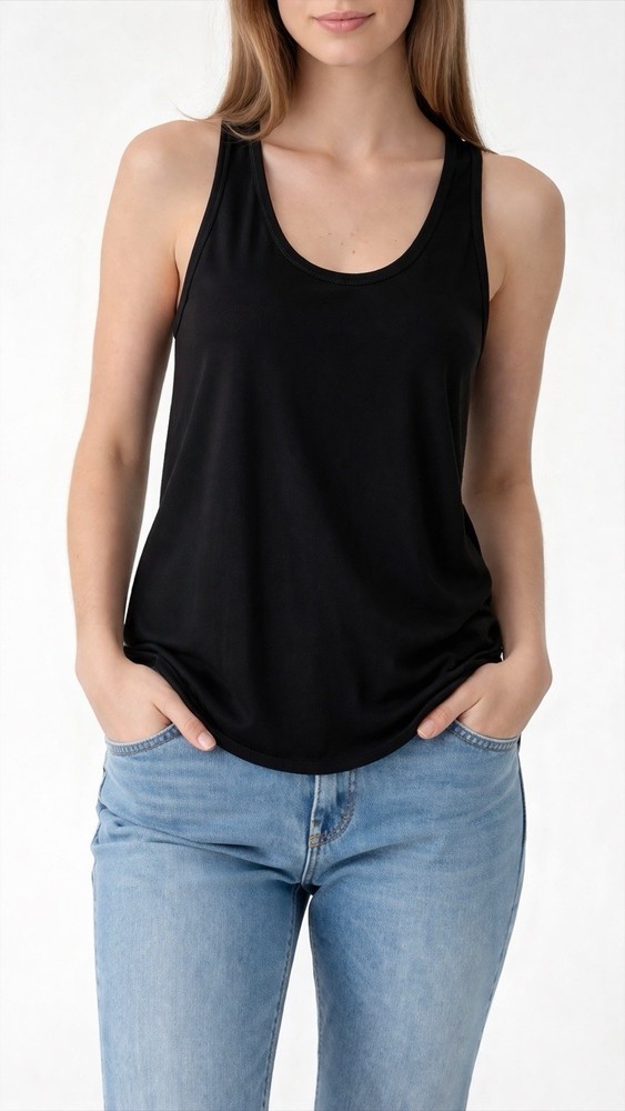 Danskin Now Women’s L (12/14) - Black Fitted Workout Tank Top