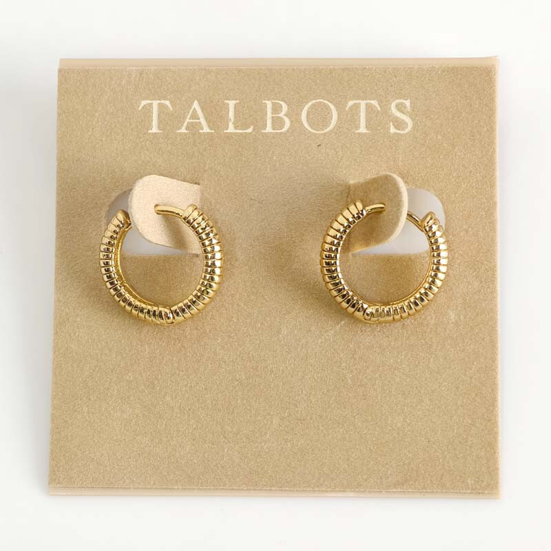 New 14mm Talbots Minimalist Hoop Earrings Gift Chic Women Party Vacation Jewelry