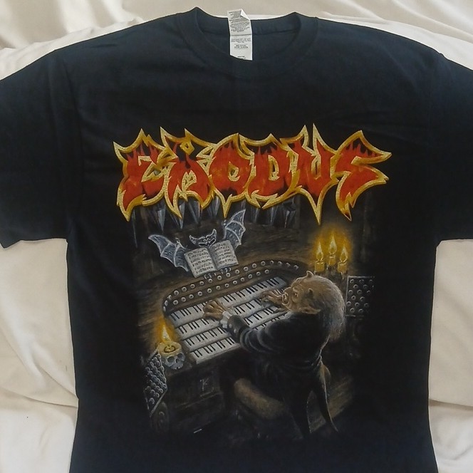 Gildan Exodus Tempo of the Damned Men's Black Heavy Cotton Band T-Shirt Size M