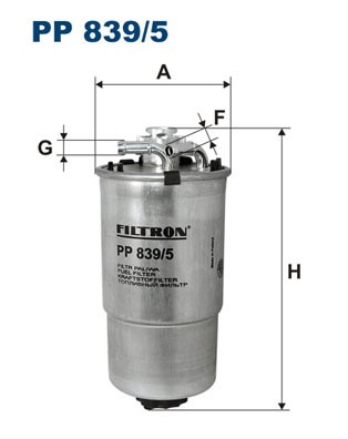 PP 839/5 FILTRON Fuel Filter for SEAT,SKODA,VW