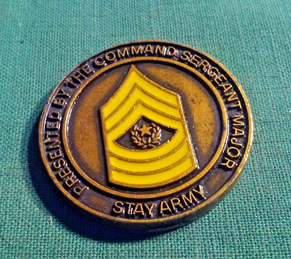 Command Sergeant Major Stay Army Medal Bronze America's Corps