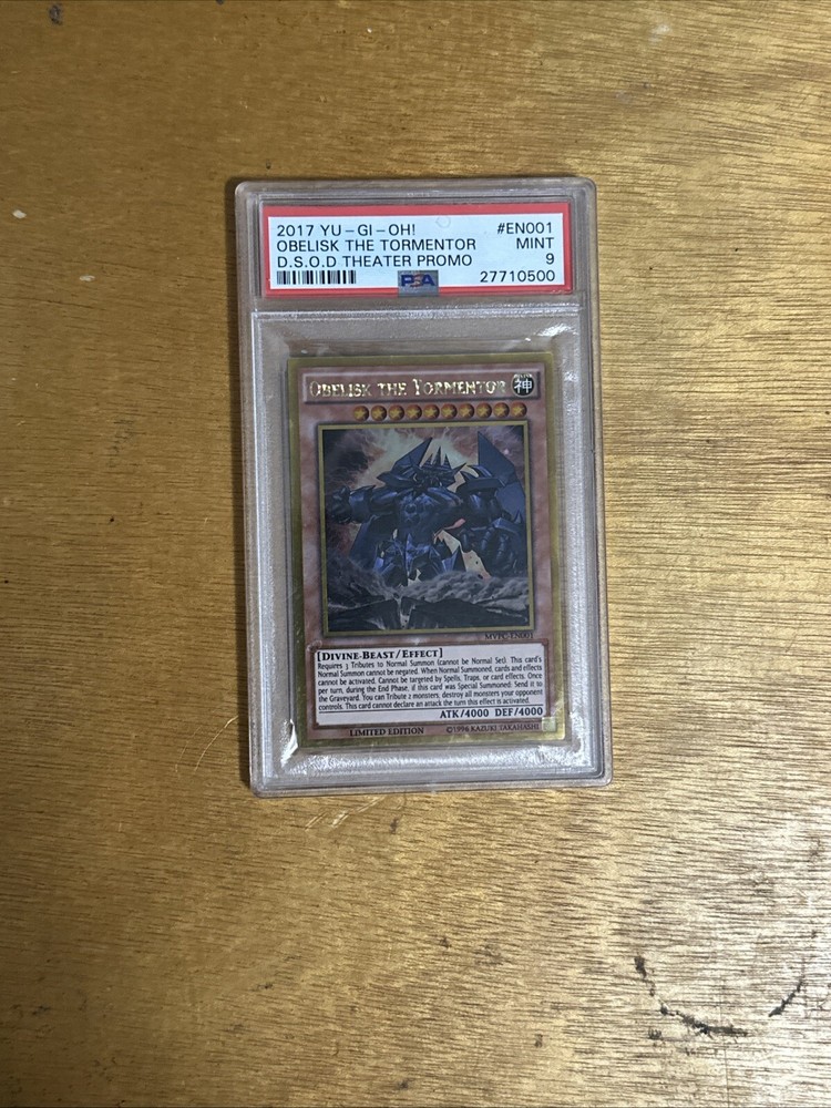 PSA 9 Obelisk the Tormentor MVPC-EN001 Dark Side of Dimensions Graded Card