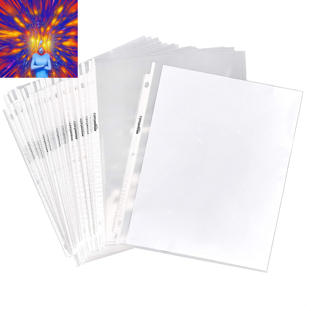 Clear Sheet Protectors for 3 Ring Binder, 8.5 X 11 Inch,Polypropylene, 100-Pack
