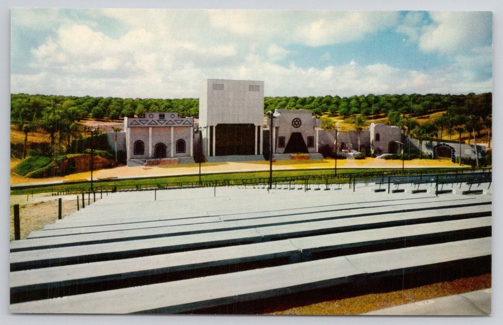 Passion Play Amphitheater Lake Wales Florida Mirro-Krome Postcard