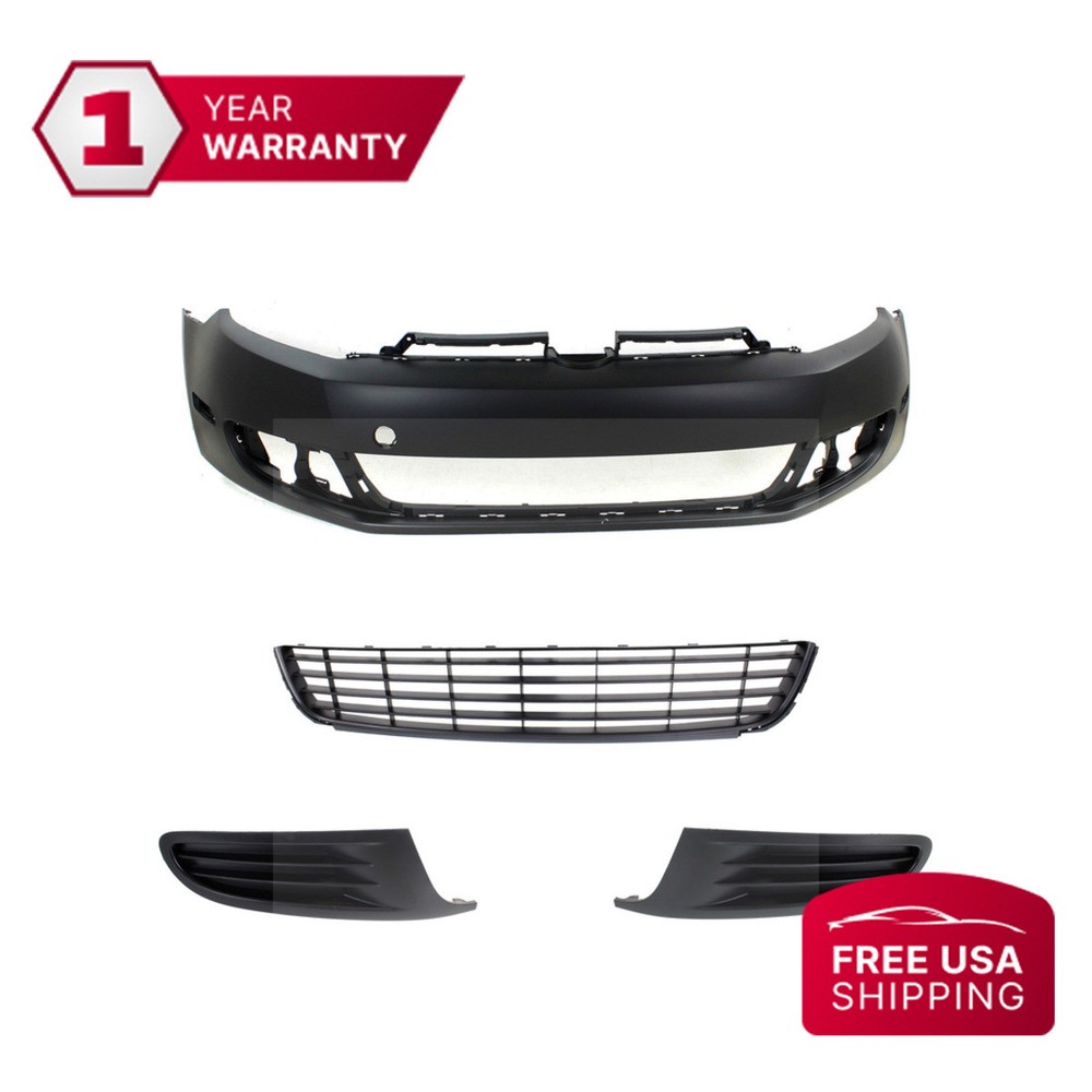2010-2014 Volkswagen Golf Front Bumper Grille & Fog Light Covers  