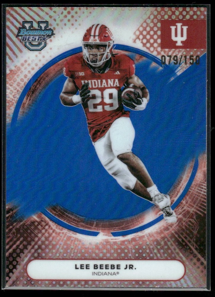 2025 Bowman University Best #77 Lee Beebe Jr. Blue #/150