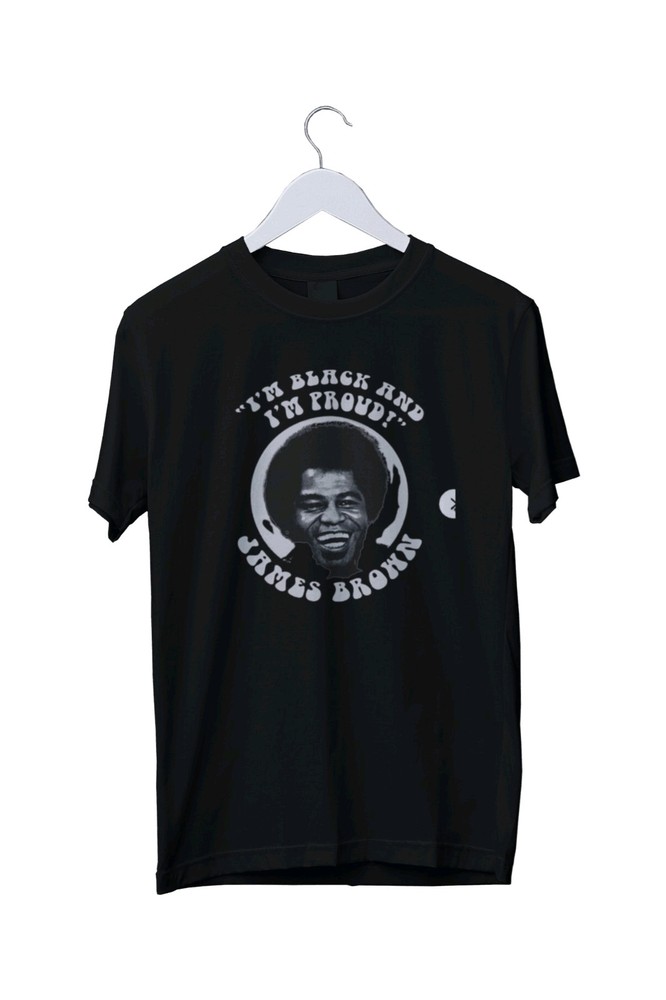 James Brown I'm Black and I'm Proud T-Shirt Mens Black S M L 2 3 4 XL