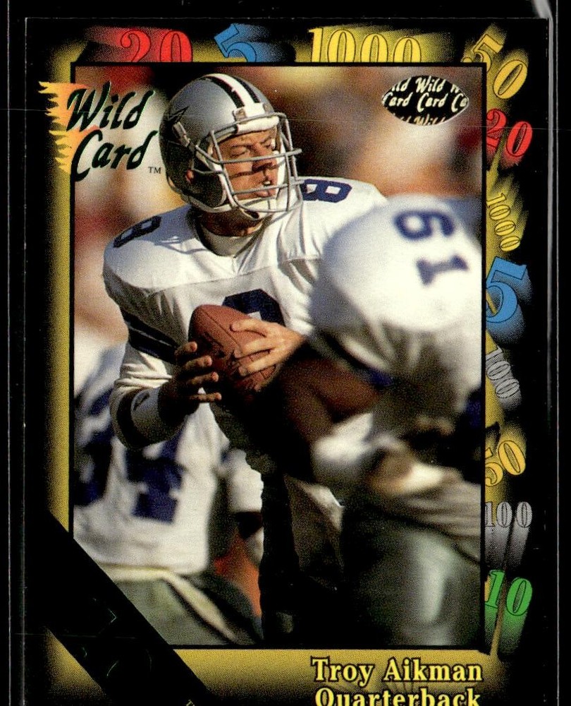 1991 Wild Card Troy Aikman 10 Stripe HS