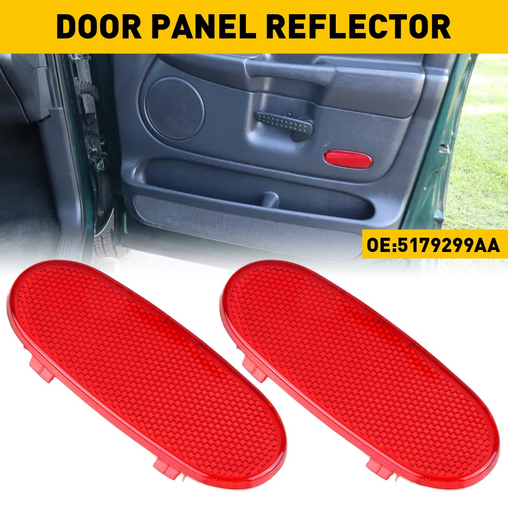 2X Front Door Reflector Panel Cover 02-09 For Dodge Ram 1500 2500 3500 5179299AA