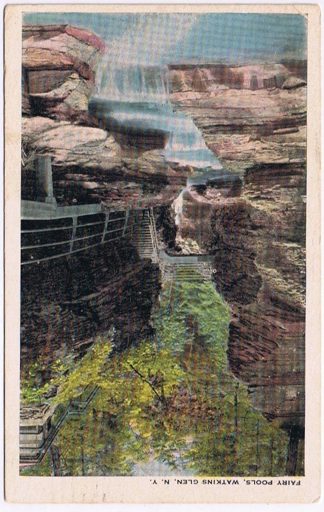 Postcard Fairy Pools Watkins Glen New York