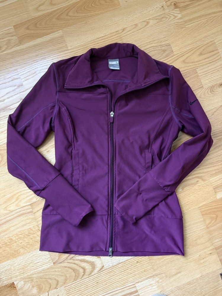 Nike FIT DRY Full Zip Softshell Jacket S Purple | Women's Athletic