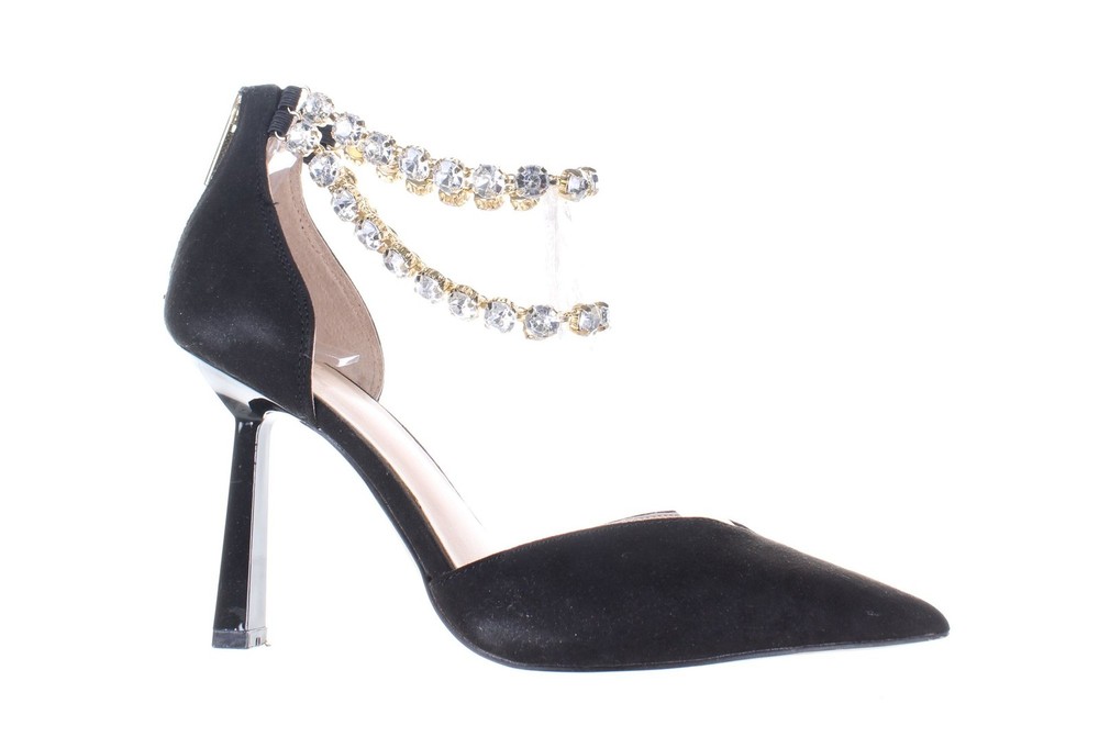 JLO Jennifer Lopez Womens Norna Black Ankle Strap Heels Size 6.5 7821117