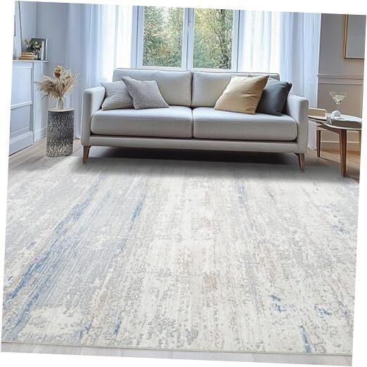 Washable Rugs 8x10 Area Rugs for Living Room- Modern Abstract Rugs for