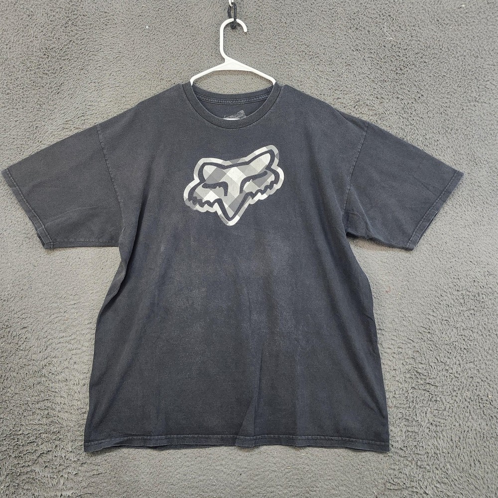 Fox Racing Shirt Mens XL Black Camo Head Logo Graphic Motocross Tee Foxhead