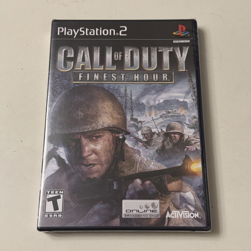 SEALED! NEW Call Of Duty: Finest Hour (Sony PlayStation 2 PS2, 2004 Black Label)