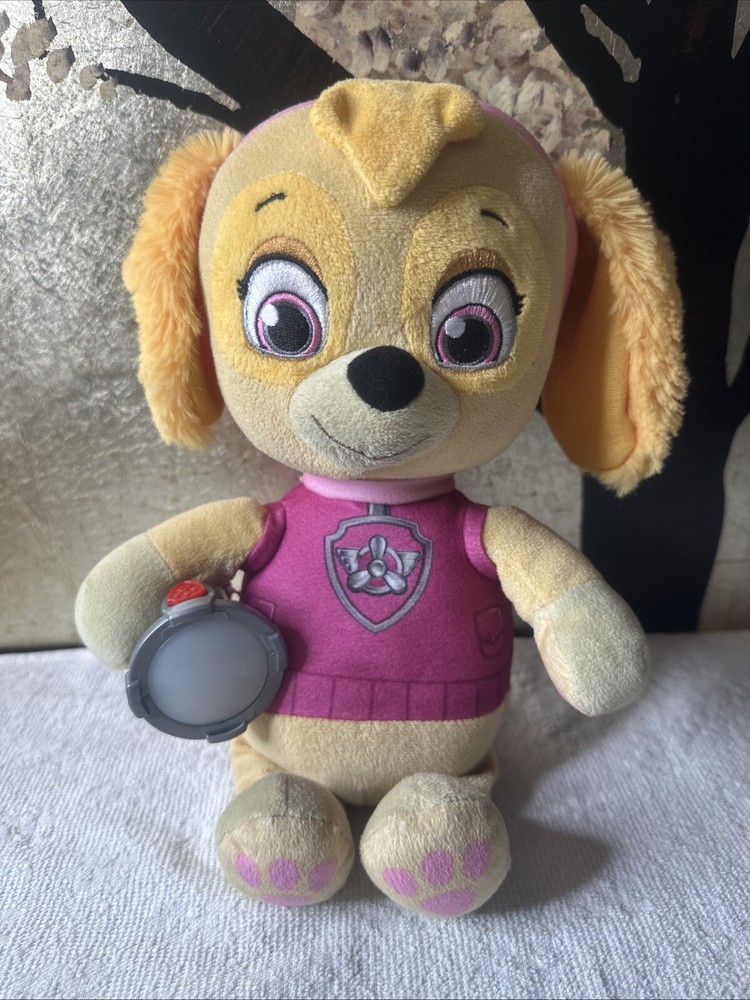 Paw Patrol Snuggle Up Skye Plush Dog  Flashlight and Sounds Need Batteries 12’
