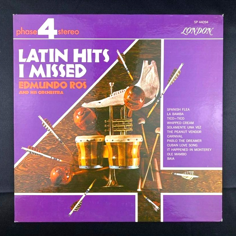 Edmundo Ros Latin Hits I Missed vinyl record LP PHASE 4 STEREO 33 RPM, NM M-