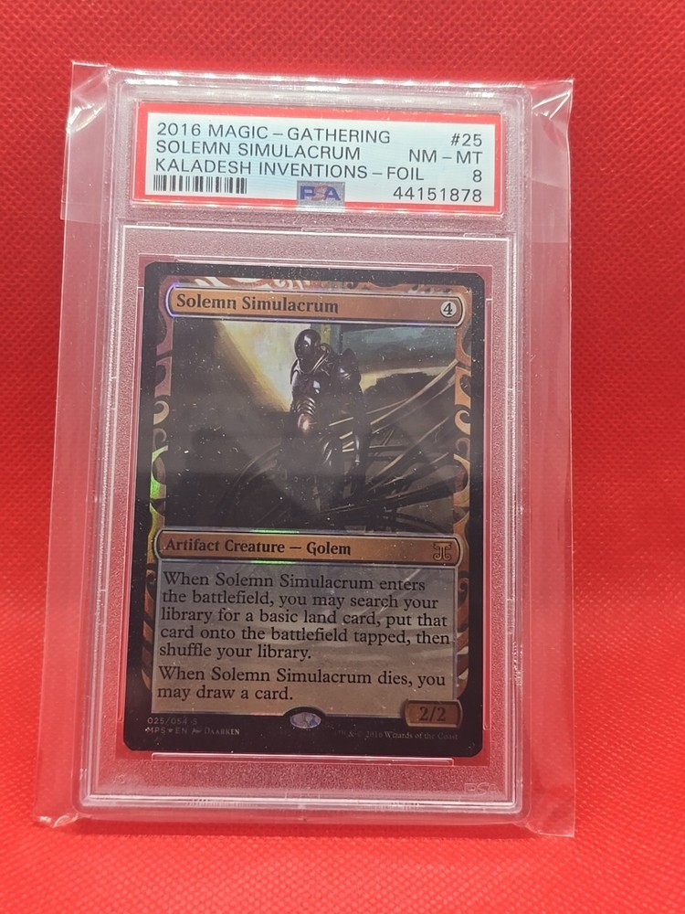 Solemn Simulacrum Masterpiece Series: Kaladesh Inventions Foil PSA 8 in Team Bag