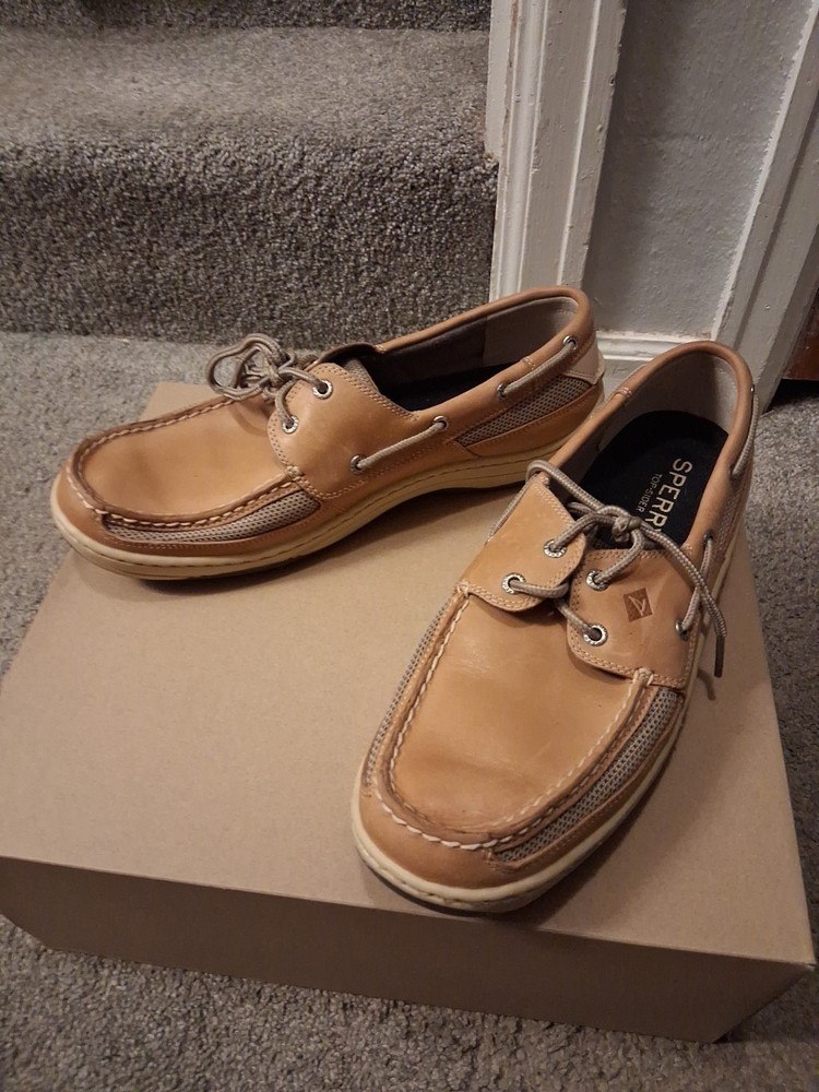 Sperry Top Sider Tarpon 2 Boat Shoes Men’s Size 11M Tan Leather - Worn Once