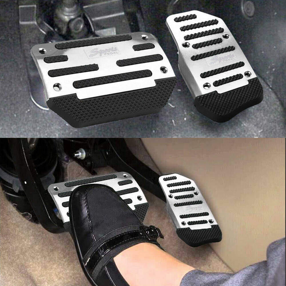 [SILVER] Non-Slip Gas Automatic Brake Foot Pad Pedal Cover Accessories Car Parts