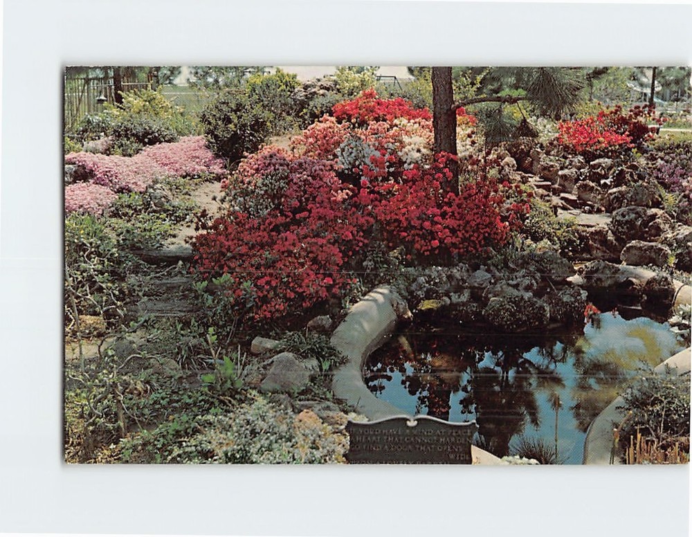Postcard Japanese Rock Gardens Quality Courts Motel Perry Georgia USA