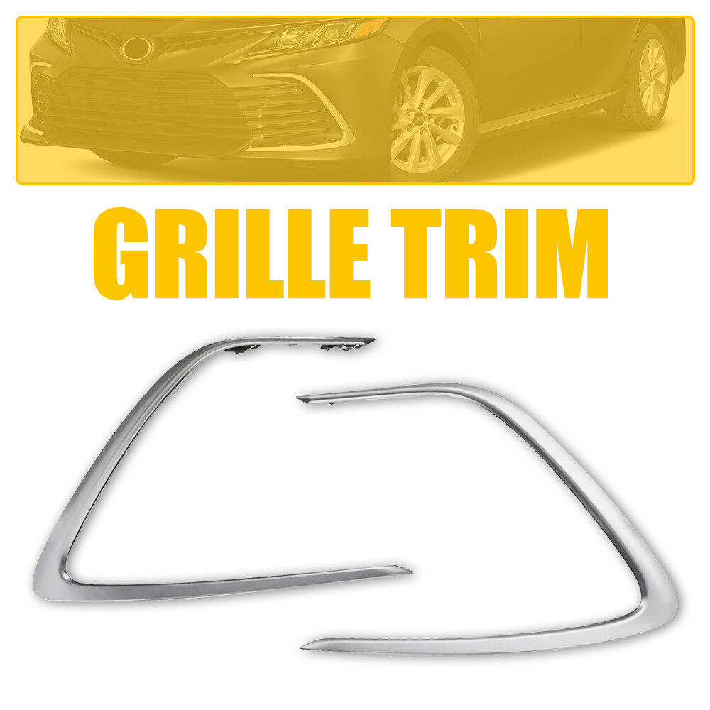 For 2021-2022 Toyota Camry LE XLE Front Painted Chrome Grille Trim Molding S