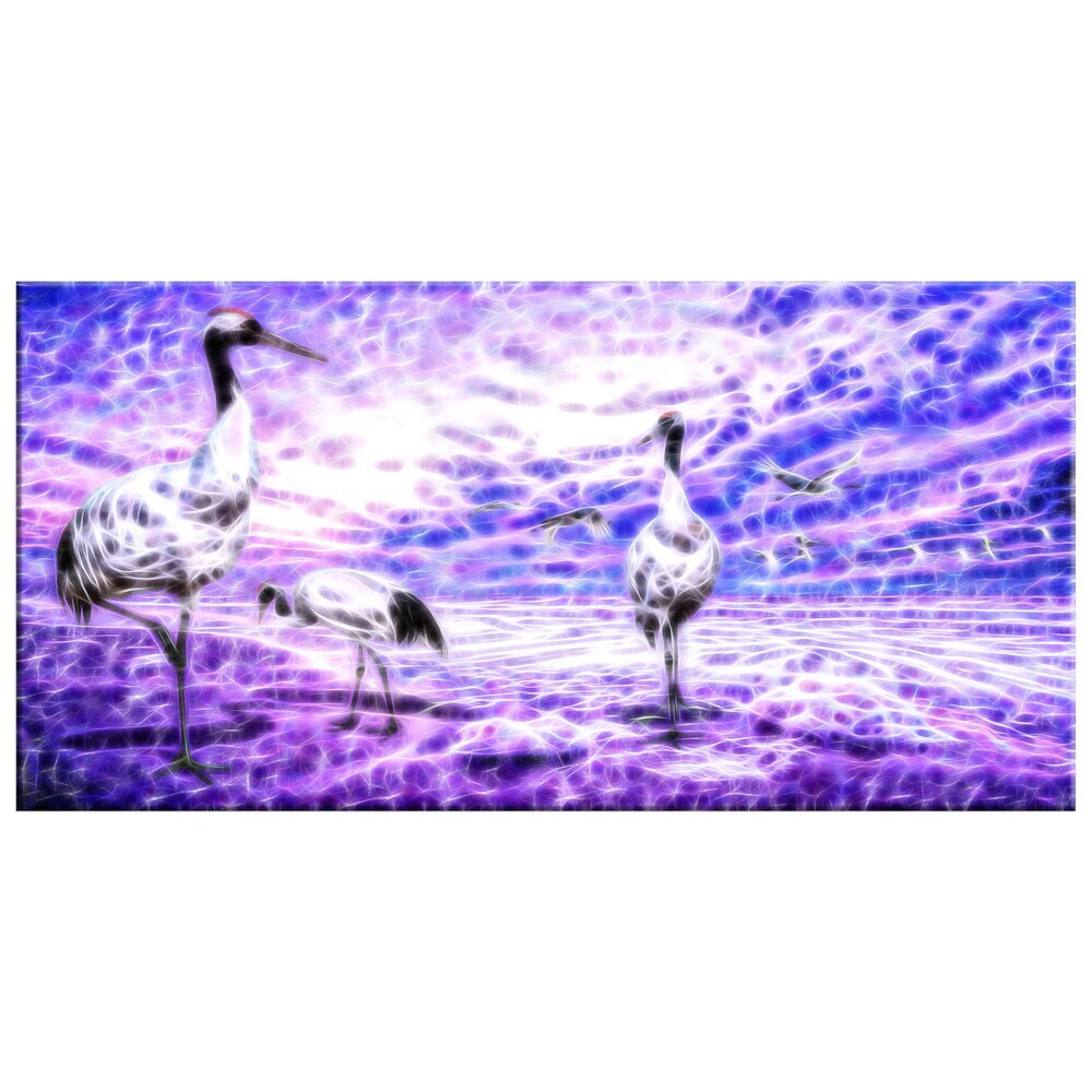 Storks Wildlife Art Canvas Multi-Color 32x16 Inches Various Sizes