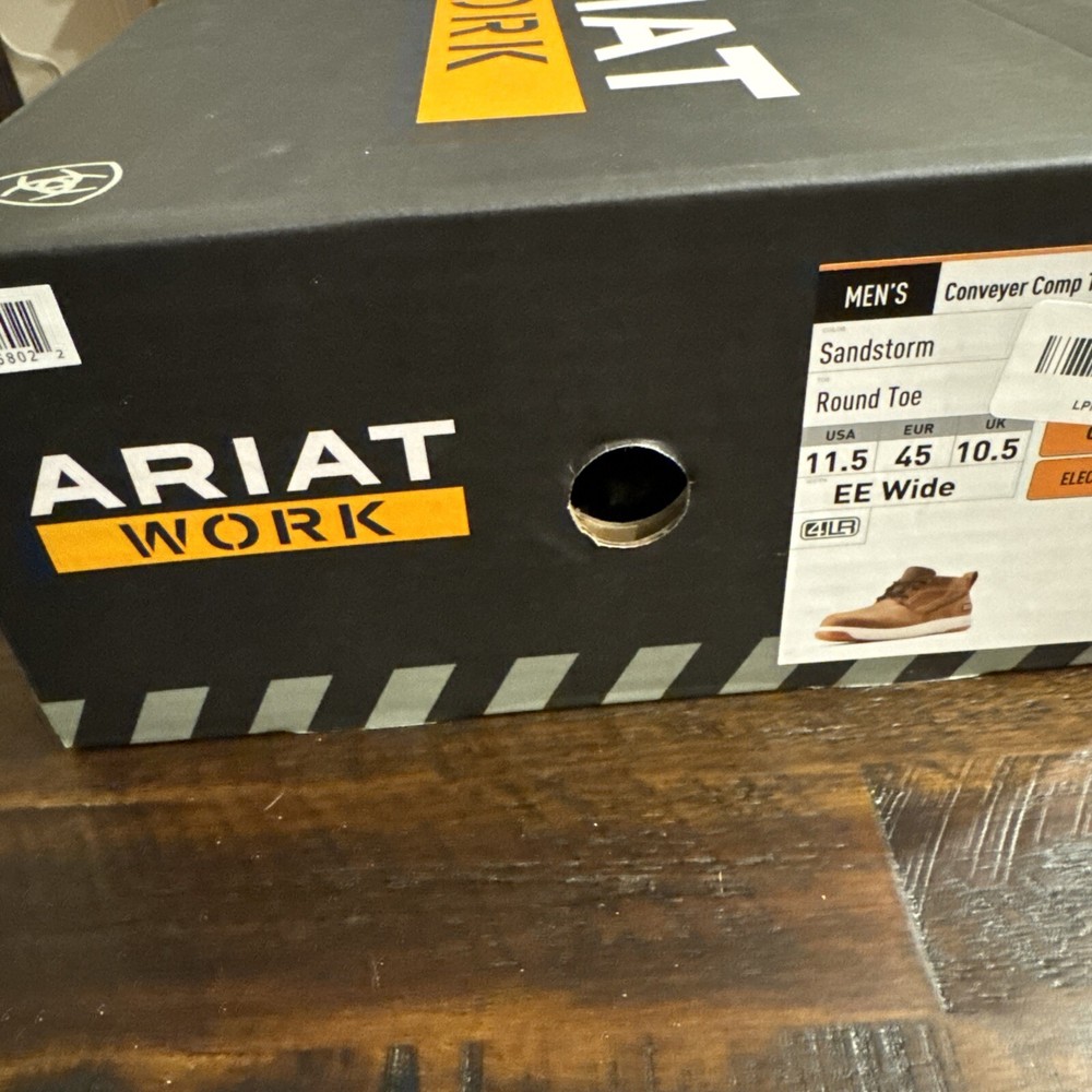 Ariat Conveyor Comp Toe Work Shoes in Sandstorm Brown Size 11.5 EE Wide