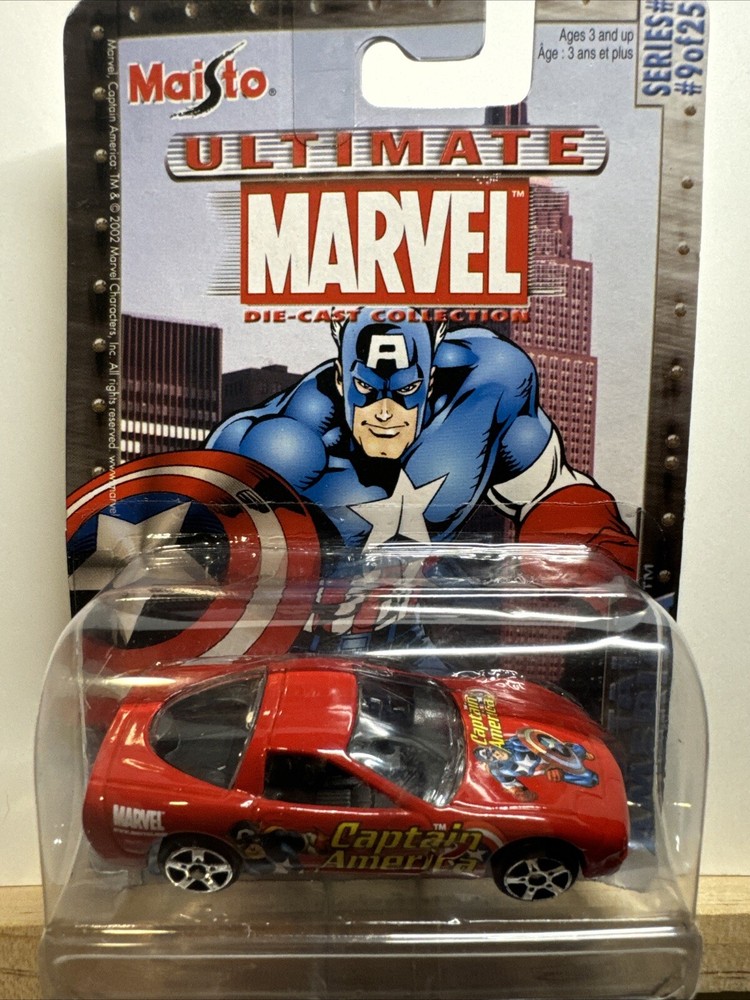 2003 Maisto Ultimate Marvel Series 1 #9/25 Captain America Chevrolet Corvette