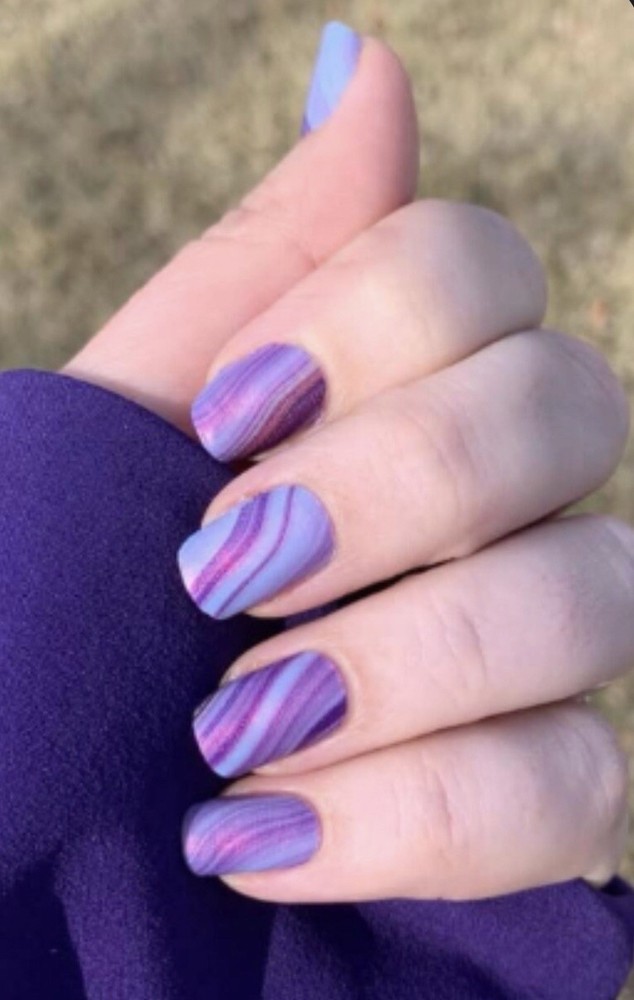 Color Street Nail Polish Strips~Ultraviolet Agate~Purple Agate Shimmer Design