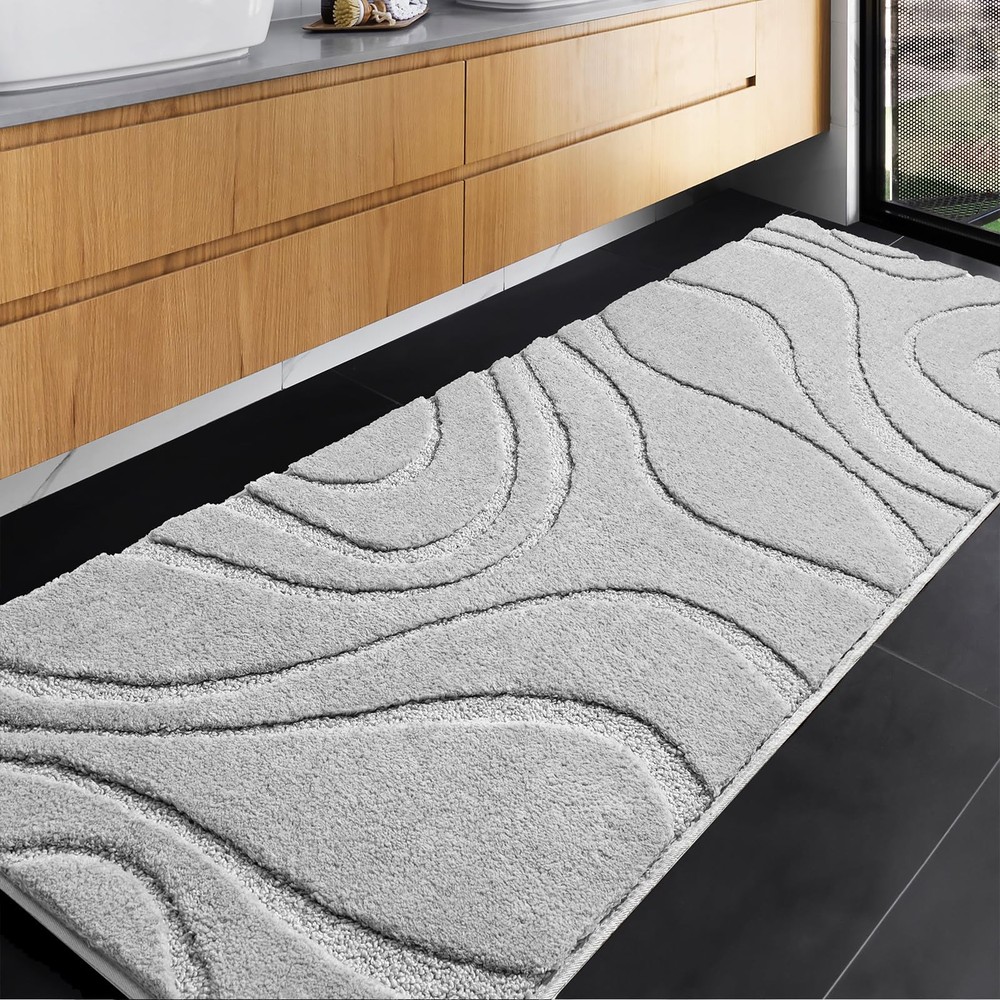 Non-Slip Extra Long Bathroom Rug Runner 24x60 Inch Machine Washable