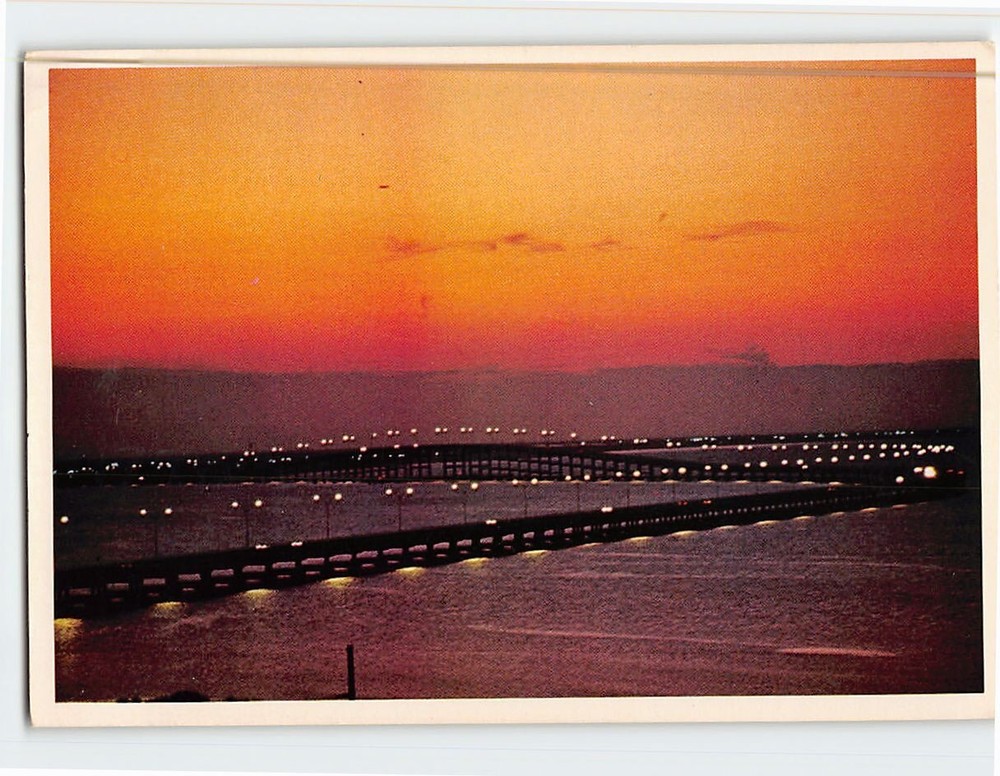 Postcard Queen Isabella Causeway at Dusk Texas USA