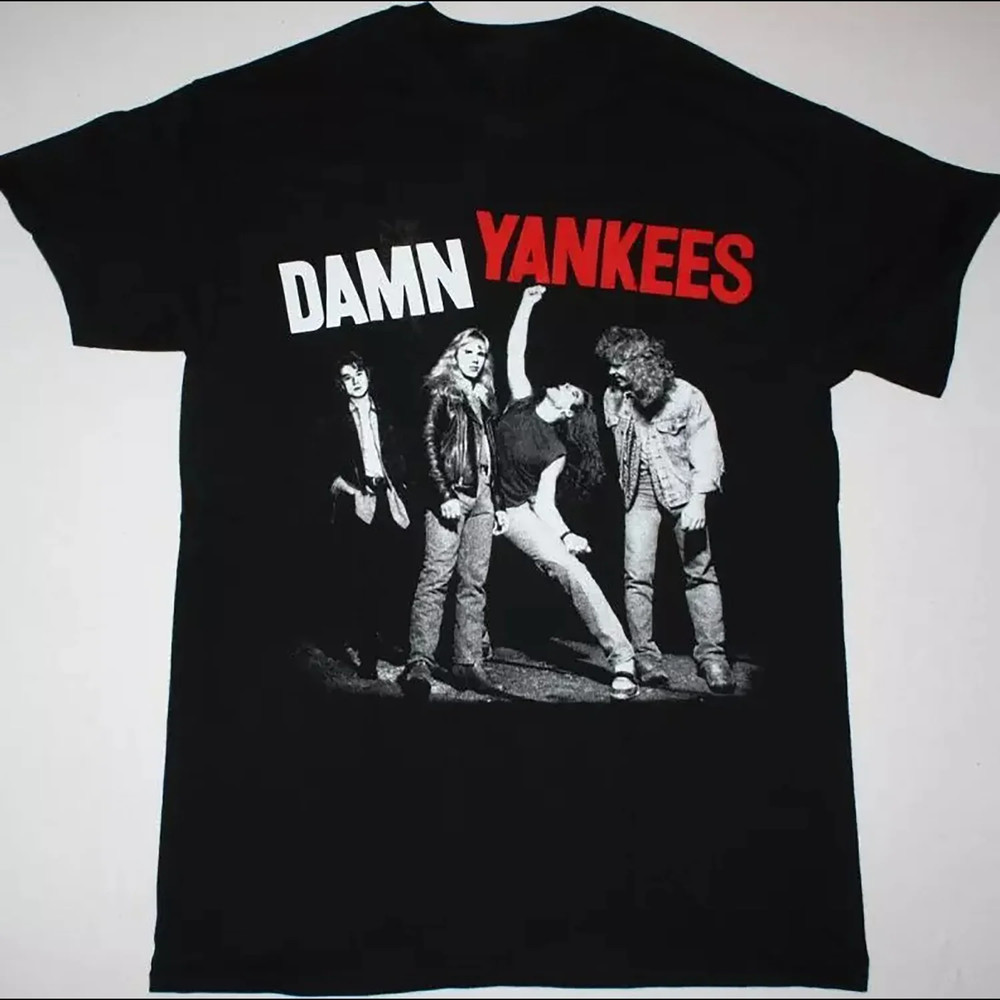 Vtg Damn Yankees Band Tour Concert Cotton Black All Size For Men T Shirt MC003