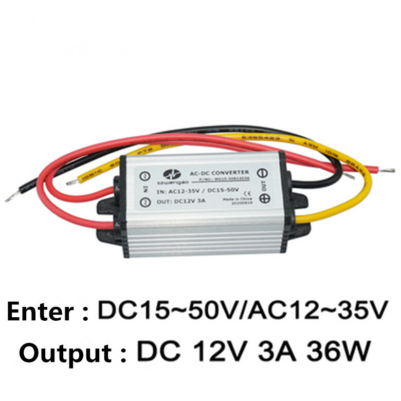 36W Waterproof DC/AC to DC12V 3A Step-Down Power Converter Module