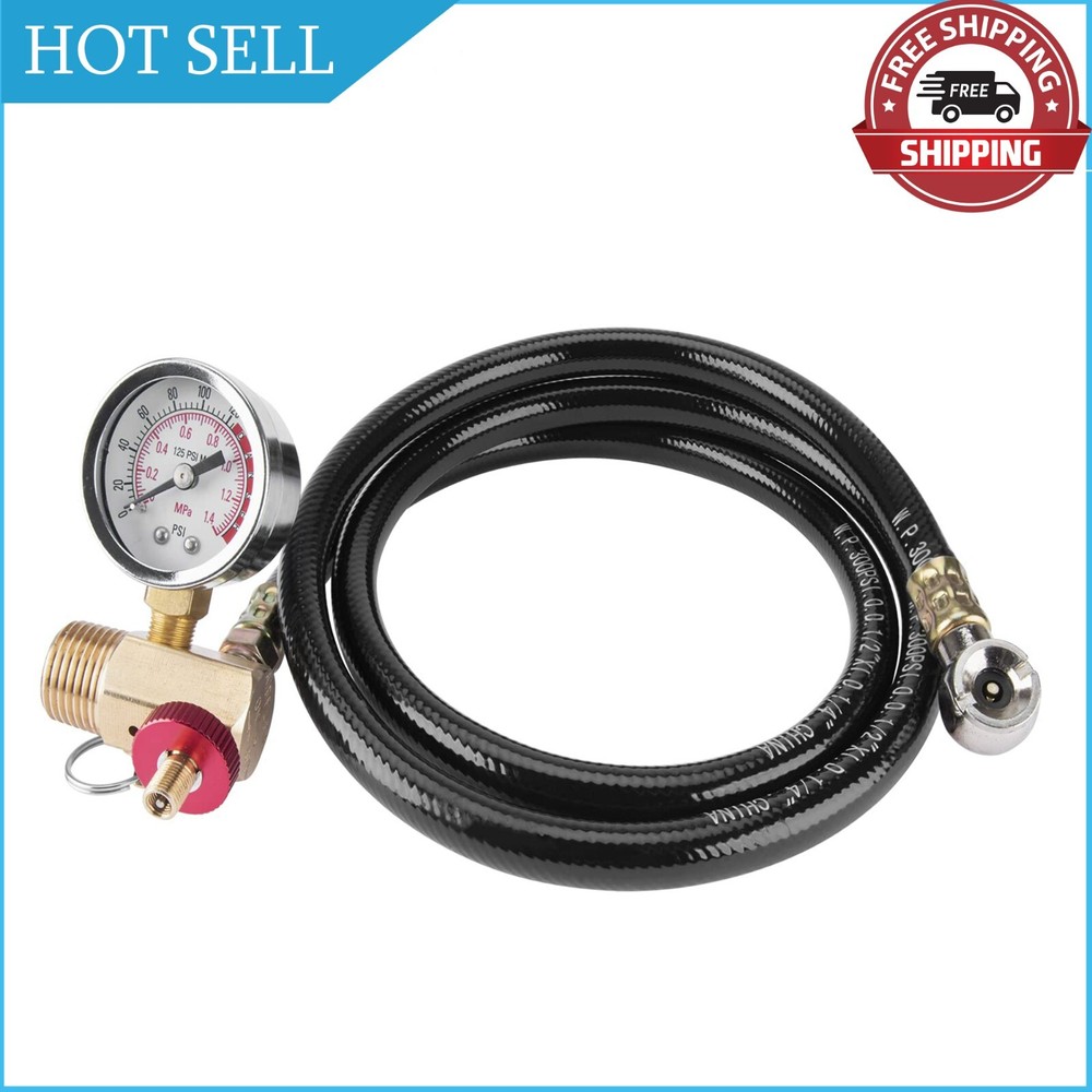 Air Tank Accessories Kit Valve Hose Tire Chuck Portable Air Tank Gauge Manifold