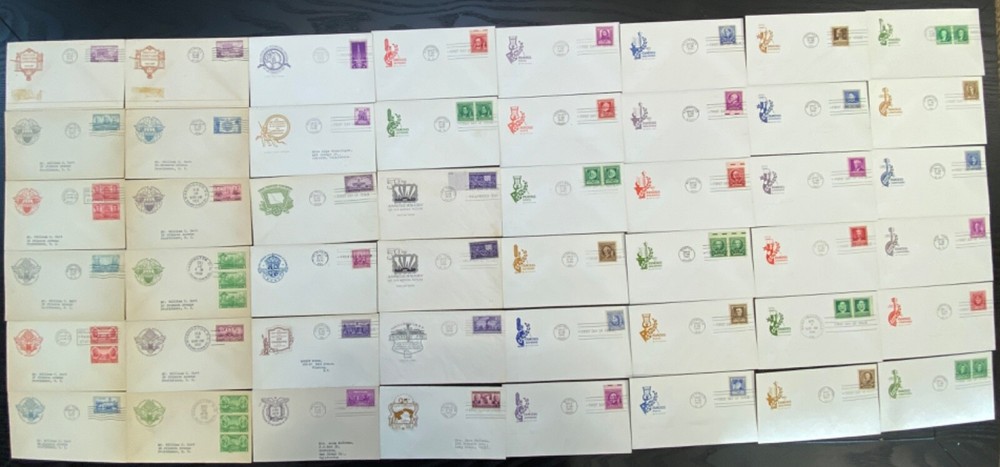 Collection of 58 1930's House of Farnam cachet First Day covers Famous Americans
