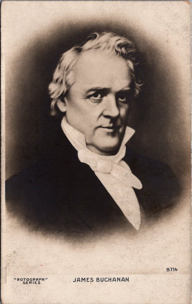 Vintage James Buchanan US President Portrait Rotograph Series Postcard B714