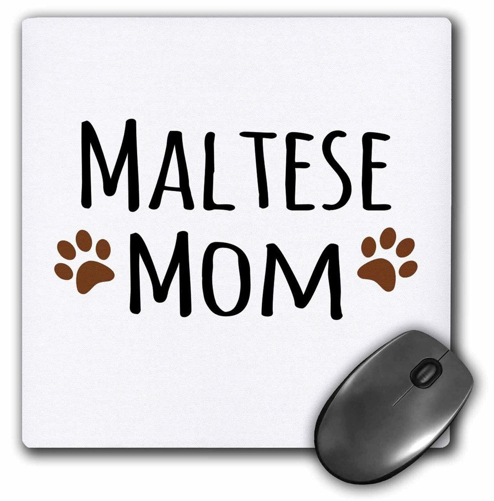 3dRose Maltese Terrier Dog Mom - Doggie by breed - muddy brown paw prints - dogg