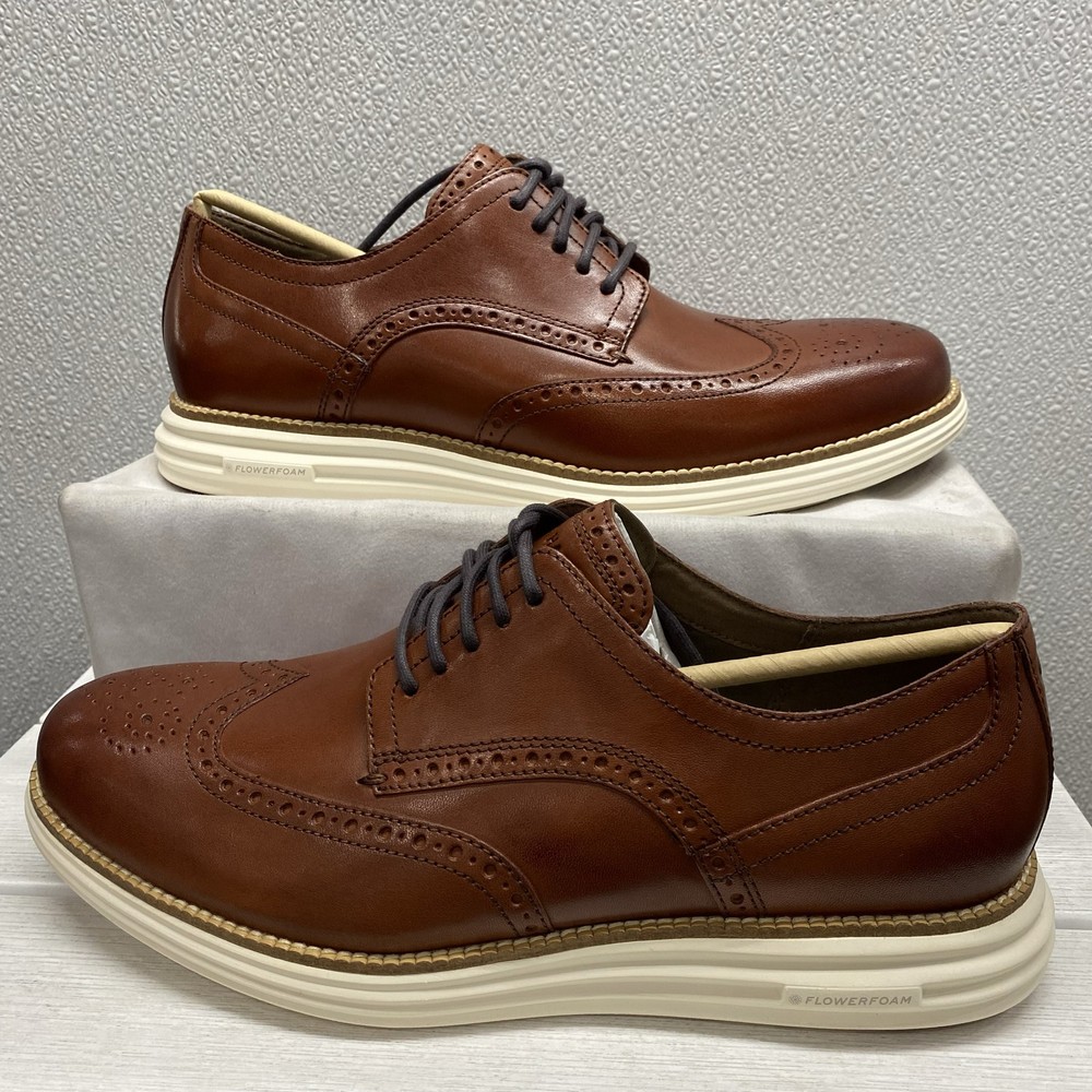 Cole Haan Mens Size 10.5 Original Grand Remastered Wingtip Oxford Woodbury Ivory