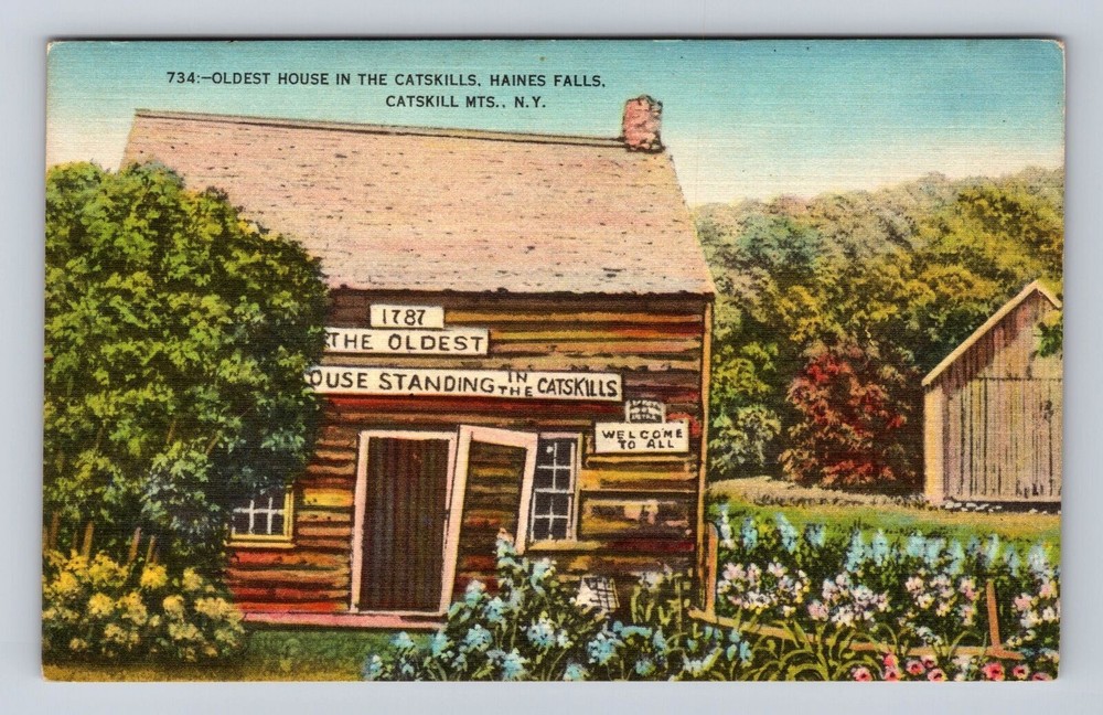 Catskill Mountains NY-New York, House Catskills, Haines Falls, Vintage Postcard