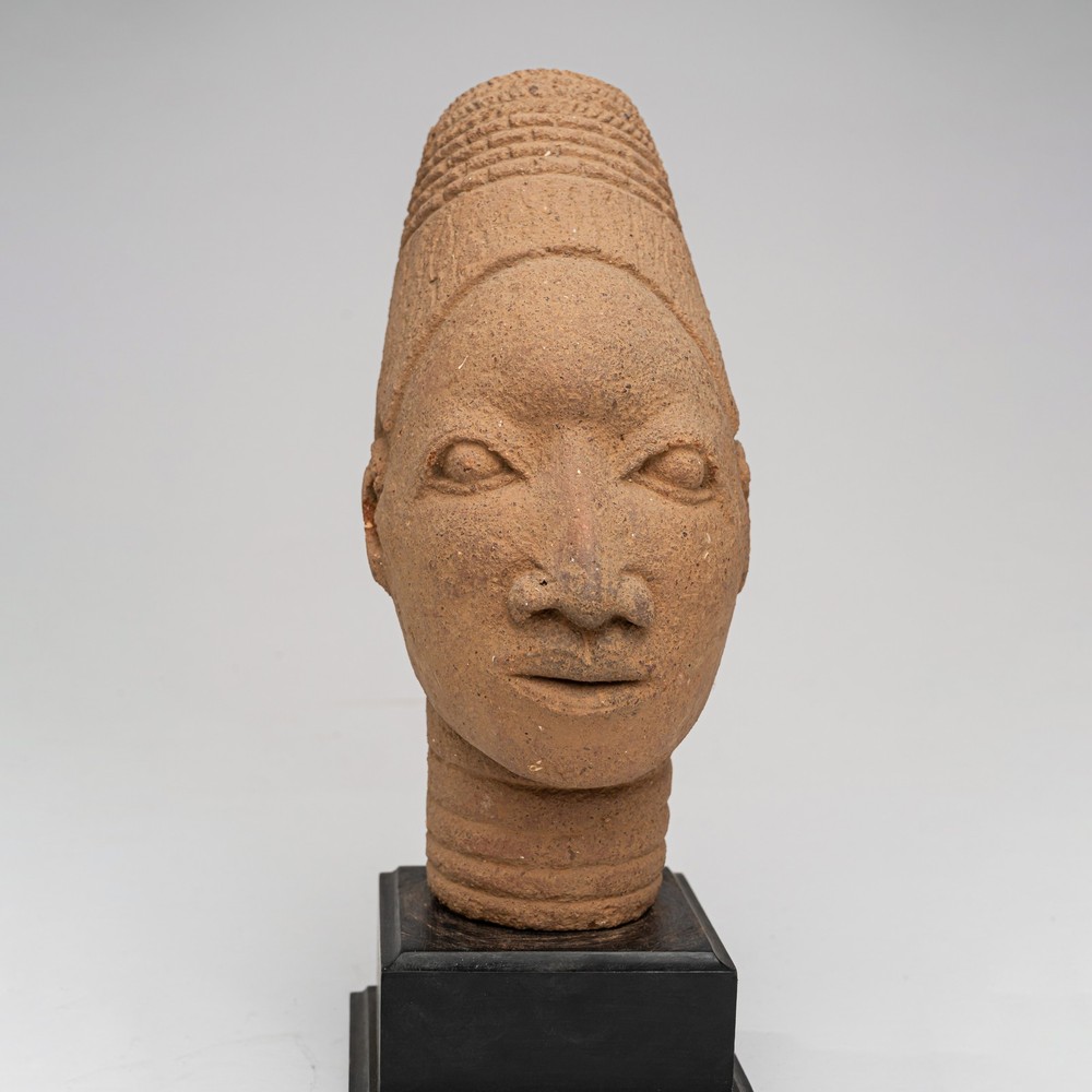 0672 Yoruba Ife Terra-cotta Head Nigeria Africa Tribal Terracotta Figure