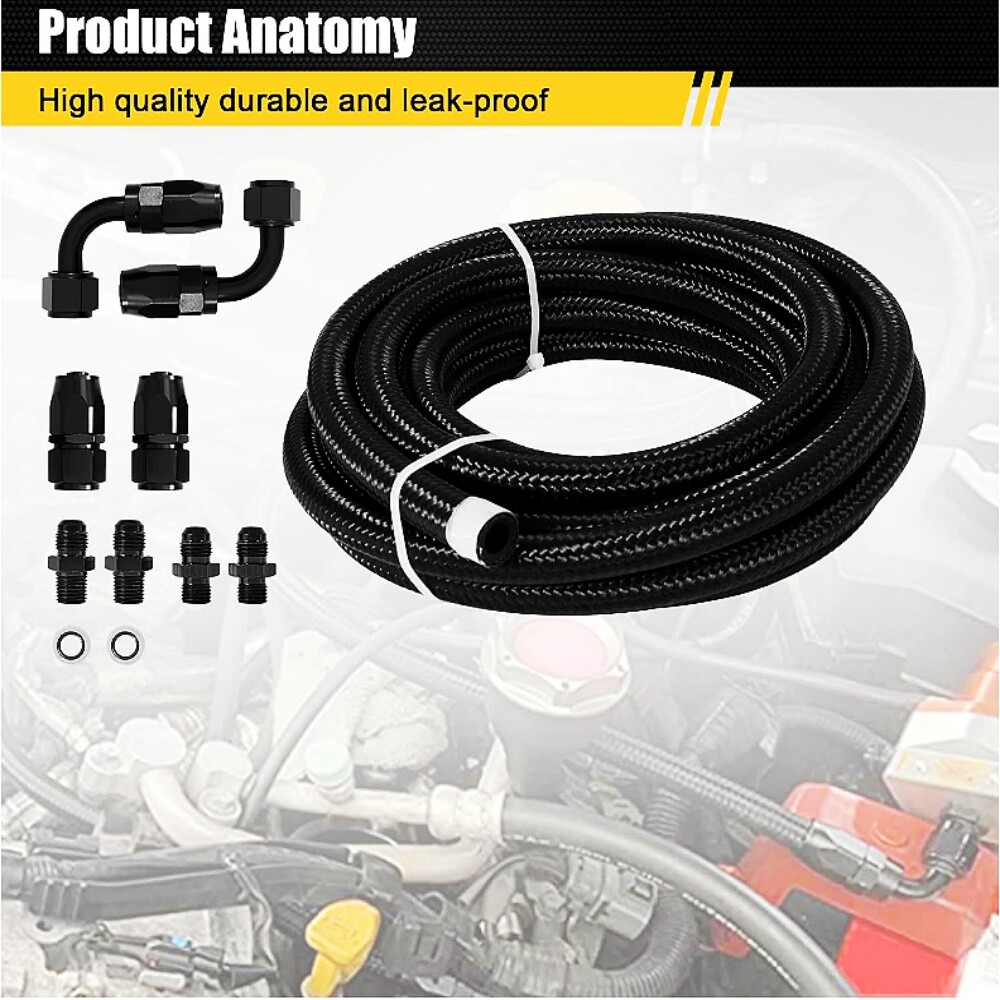 Automatic Transmission Cooler Line Kit 6AN Hose Fitting Fits For gm 4L60E 4L65E