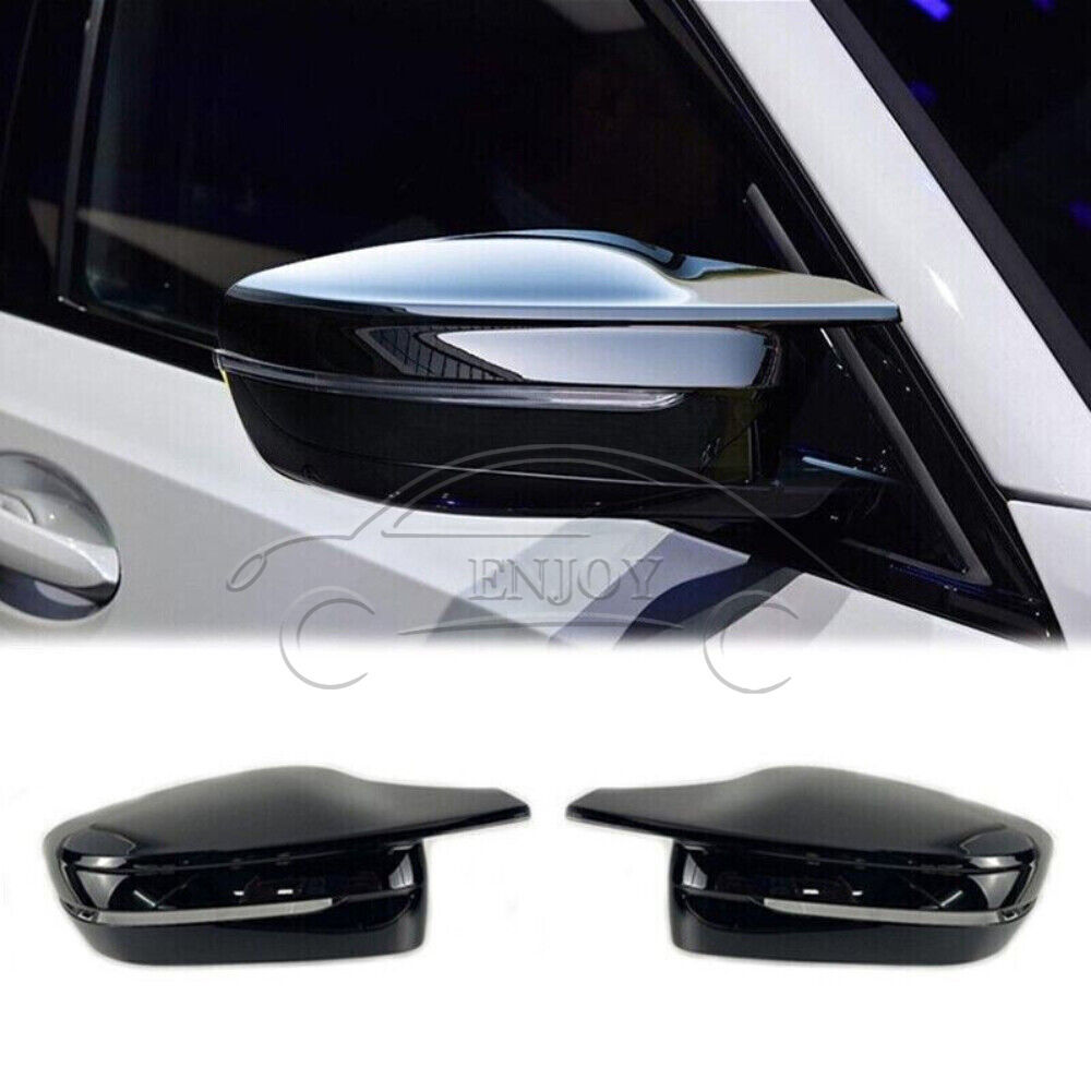 M Style Glossy Black Side Mirror Cover Caps For BMW 3 Series G20 G30 2019-2023