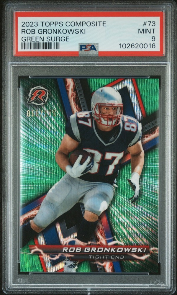 2023 Topps Rob Gronkowski Resurgence Green Surge /175 PSA 9 New England Patriots