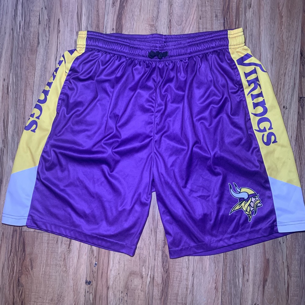 Minnesota Vikings Shorts NFL Team Apparel Men’s Large Purple