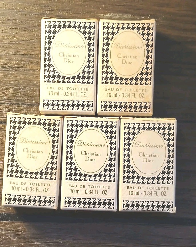 Vintage Diorissimo Eau de Toilette by Christian Dior 10ml Set of 5