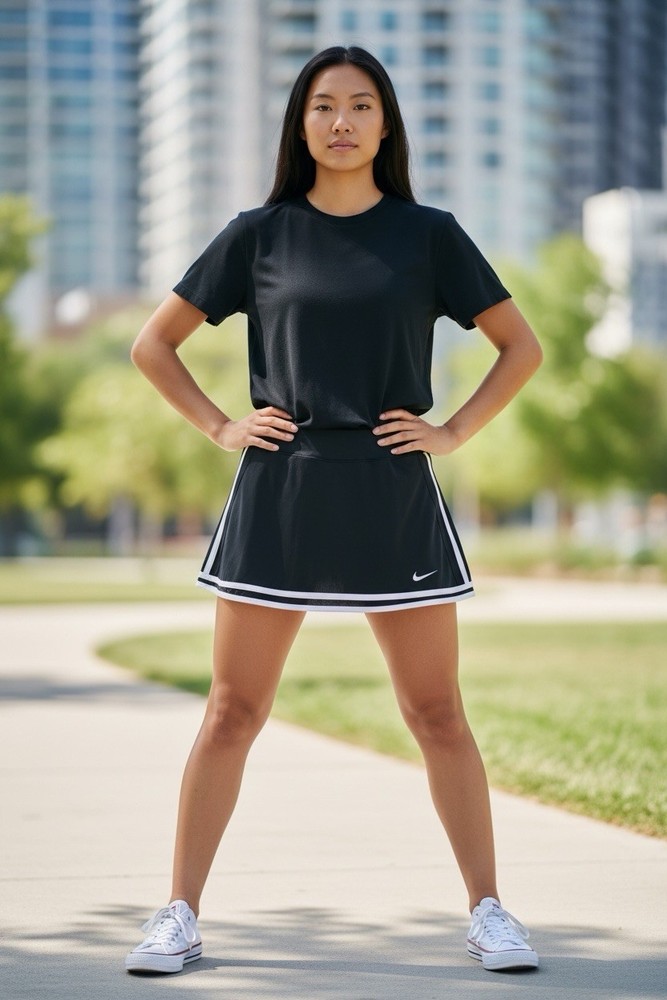 Nike Women's Black Athletic Tennis Skort Elastic Waist Lightweight Size L
